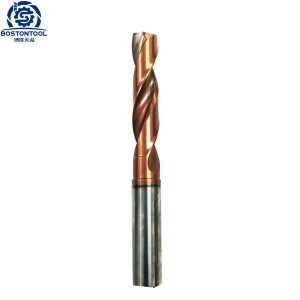 Integral hard alloy internal cooling drill