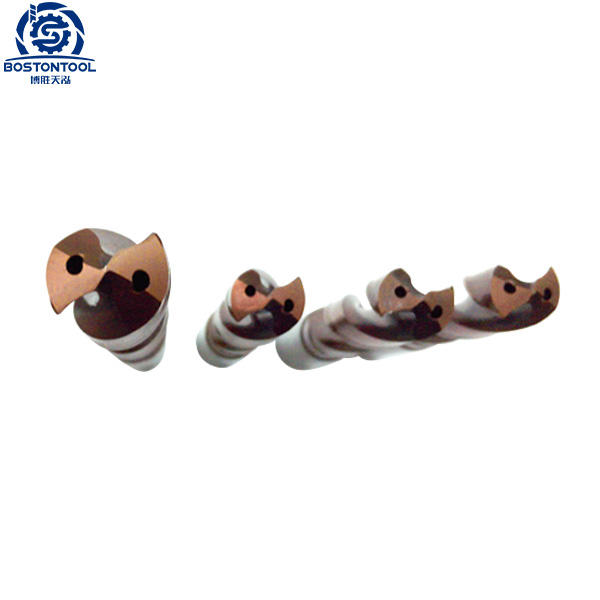 Integral hard alloy internal cooling drill
