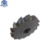 Hard alloy welding type three face edge milling cutter