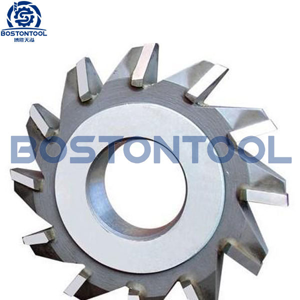 Hard alloy welding type three face edge milling cutter